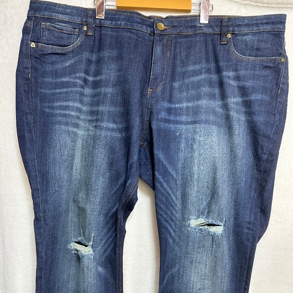 Kut From The Cloth Women's Jeans 24W Blue Catherine Slouchy Boyfriend Distressed - Picture 2 of 7